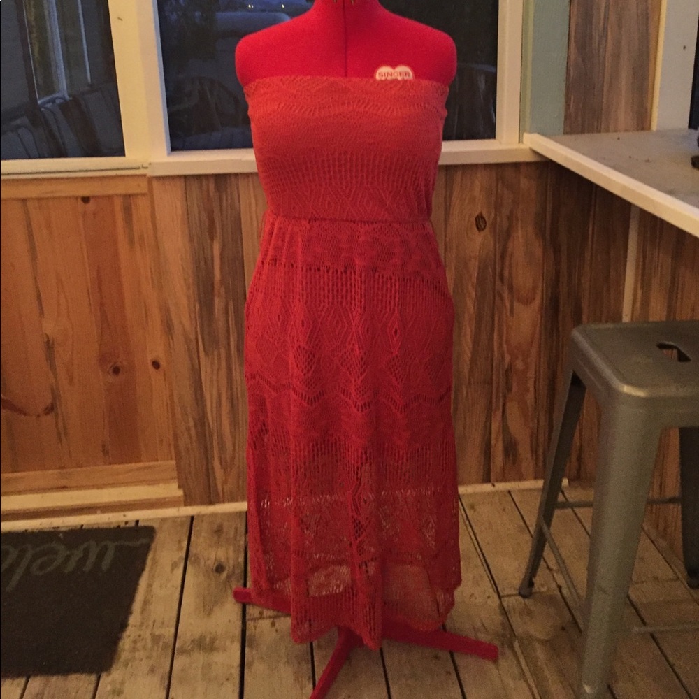 Strapless Lace Dress